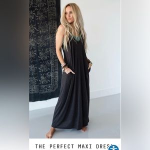 NWT Three Bird Nest Perfect Maxi Dress - Charcoal - Size Medium